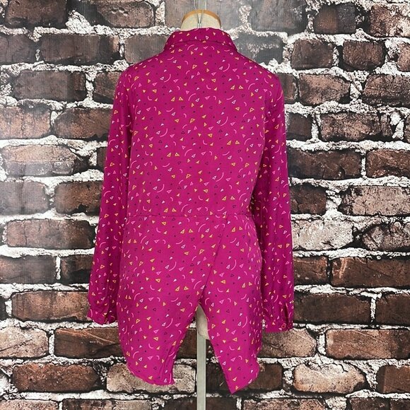 Yumi Shirt Long Sleeve Blouse Button Up Pink Size 2 / 4 - Picture 9 of 17